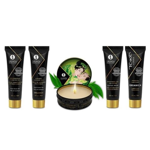 Shunga Geisha's Secret Kit Zestaw Miniatur Zielona Herbata 5w1