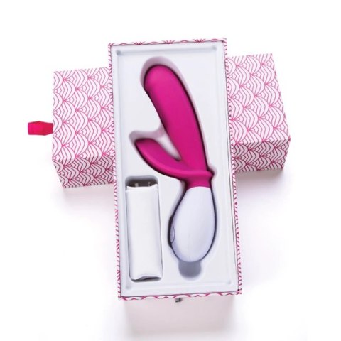 OhMiBod Lovelife Snuggle dwusilnikowy model silikonowy USB fioletowy