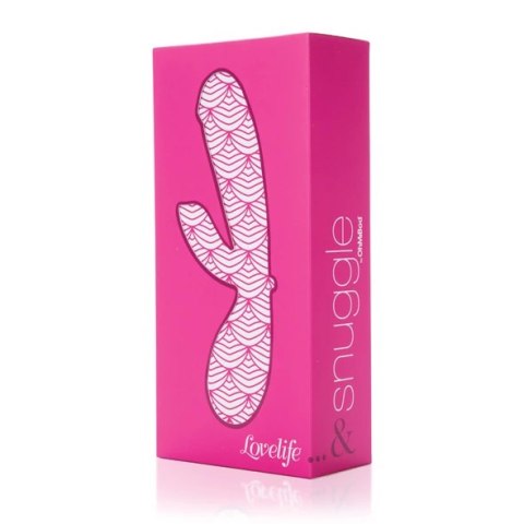 OhMiBod Lovelife Snuggle dwusilnikowy model silikonowy USB fioletowy