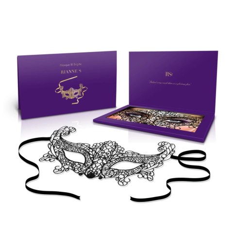 Rianne S Soiree Mask II Brigitte maska wenecka materiałowa czarna