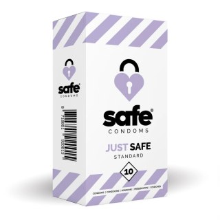 Safe Just Safe 10szt prezerwatywy klasyczne anatomiczne lateksowe