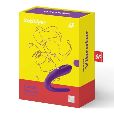 Satisfyer Double Classic model dla par, wodoodporny, 10 trybow, silikon