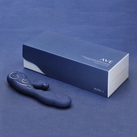 Sky by Ave Alto L Rabbit Vibrator Blue - zaawansowany model, 7 trybow, niebieski