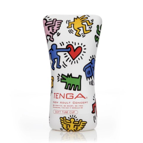 Tenga Keith Haring Soft Tube Cup - anatomiczna maszyna intymna, miękka tuba