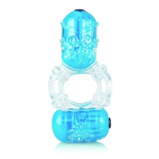 The Screaming O Color Pop Big O2 Niebieski - Pierścień wibrujący, podwojny silnik