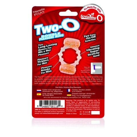 The Screaming O Two-O pierścień silikonowy z dwoma wibracjami