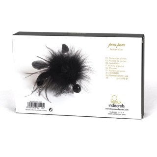 Bijoux Indiscrets Pom Pom elegancki tickler z piorek czarny
