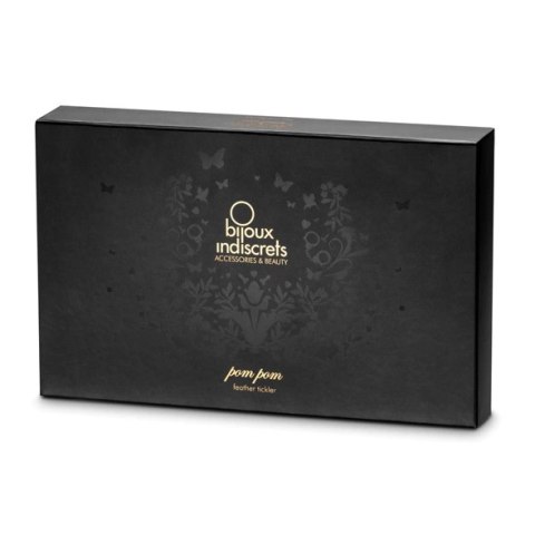 Bijoux Indiscrets Pom Pom elegancki tickler z piorek czarny