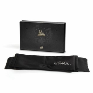 Bijoux Indiscrets Shhh Black - satynowa opaska na oczy uniwersalna