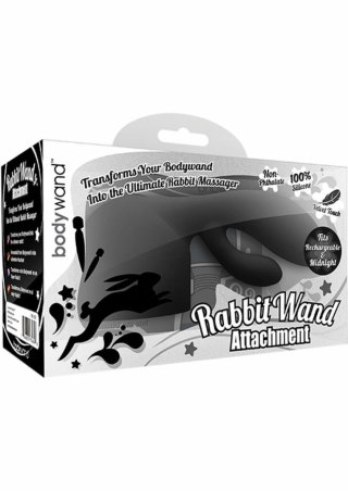 Bodywand Końcowka Rabbit Attachment Black silikonowa czarna