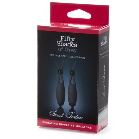 Fifty Shades of Grey Sweet Torture silikonowe wibrujące klipsy 10,8cm