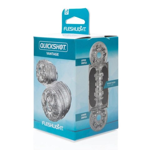 Fleshlight Quickshot Vantage - kompaktowa maszyna intymna, transparentna