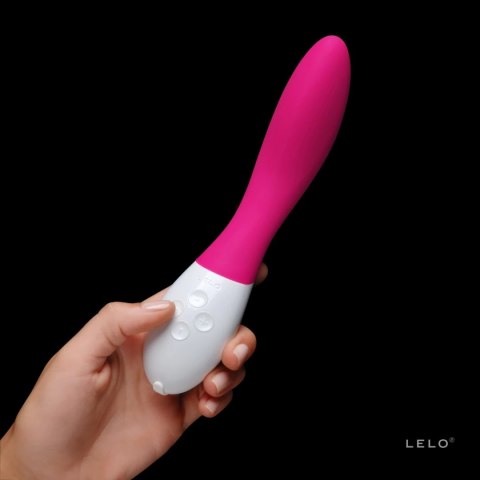LELO Mona 2 Cerise - wodoodporny model silikonowy, 6 trybow, 20 cm