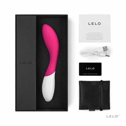 LELO Mona 2 Cerise - wodoodporny model silikonowy, 6 trybow, 20 cm