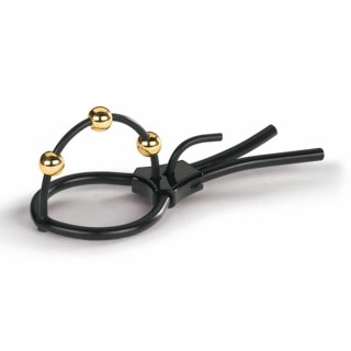 Mystim Pearly Pete - pętla do elektrostymulacji, regulowana, 3 złote kulki