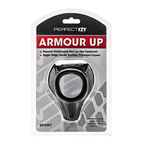 Perfect Fit Armour Up Sport Black pierścień anatomiczny czarny 38mm