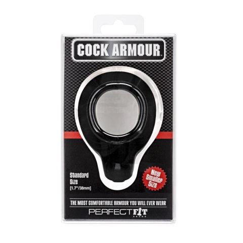 Perfect Fit Cock Armour Regular Black pierścień anatomiczny czarny 43mm