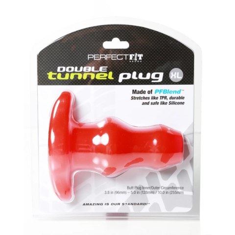 Perfect Fit Double Tunnel Plug XL Przezroczysty - Anatomiczna zatyczka tunelowa XL