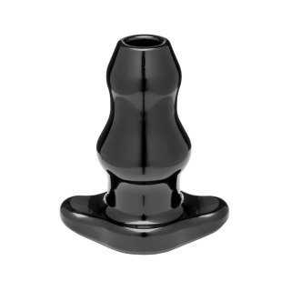 Perfect Fit Double Tunnel Plug Medium Black - Model z Podwojnym Kanałem, Czarny Średni