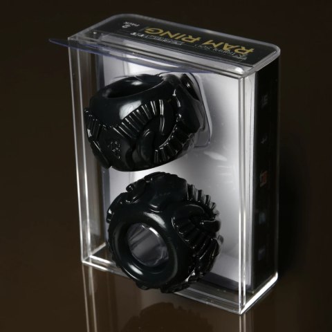 Perfect Fit Ram Ring dwupak - stylowy pierścień z mieszanki PF Blend, czarny