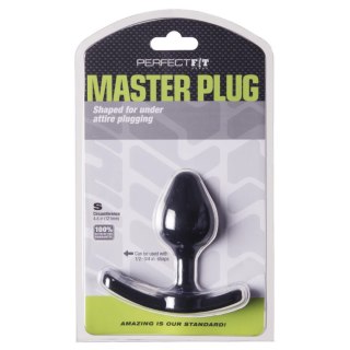 Perfect Fit Strap-On Plug Small Black - anatomiczny model z mocowaniem