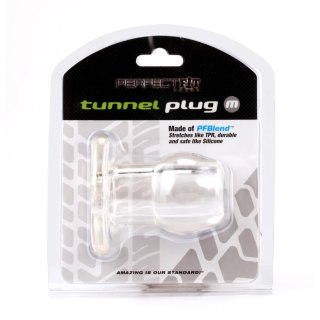 Perfect Fit Tunnel Plug Medium Clear przezroczysty korek z otworem 6,4 cm