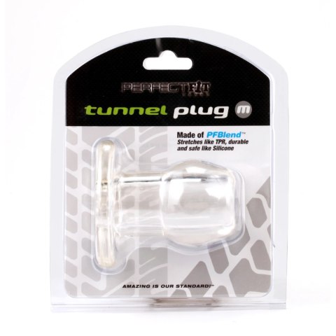 Perfect Fit Tunnel Plug Medium Clear przezroczysty korek z otworem 6,4 cm