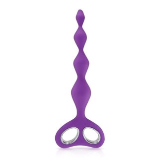 Plaisirs Secrets Anal Chain Purple silikonowy łańcuszek kulkowy fioletowy 26 cm