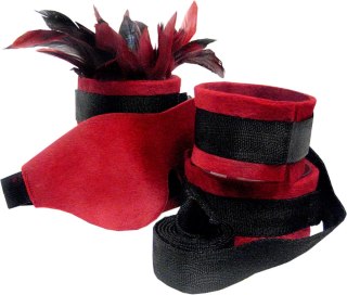 Sportsheets Sexy Submissive Kit - Zestaw akcesoriow czerwony 5-częściowy