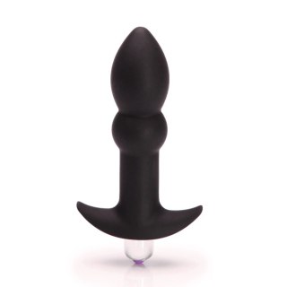 Tantus Perfect Plug Plus Black - silikonowy model z wibracją, 10,1 cm