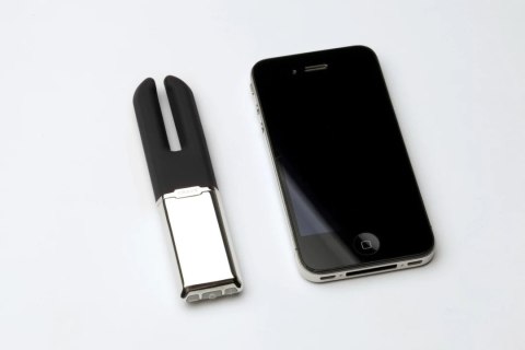 Crave Duet Black - dwugłowicowy stymulator wibracyjny USB, 11,6 cm