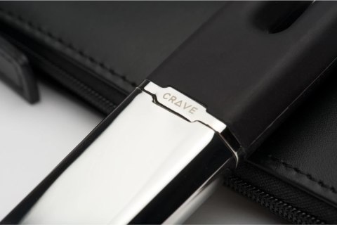 Crave Duet Black - dwugłowicowy stymulator wibracyjny USB, 11,6 cm