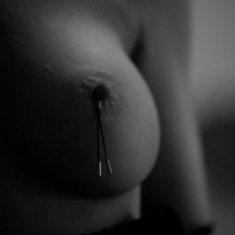 Crave Leather - Skorzane nakładki z frędzlami, regulowane, czarne