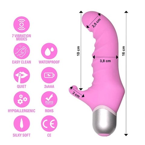 FeelzToys Fonzie Pink - silikonowy model z końcowką punktu G 16 cm
