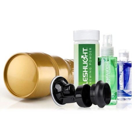 Fleshlight Stamina Training Unit STU Value Pack z akcesoriami, żołty