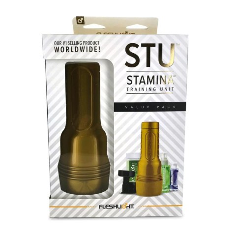 Fleshlight Stamina Training Unit STU Value Pack z akcesoriami, żołty
