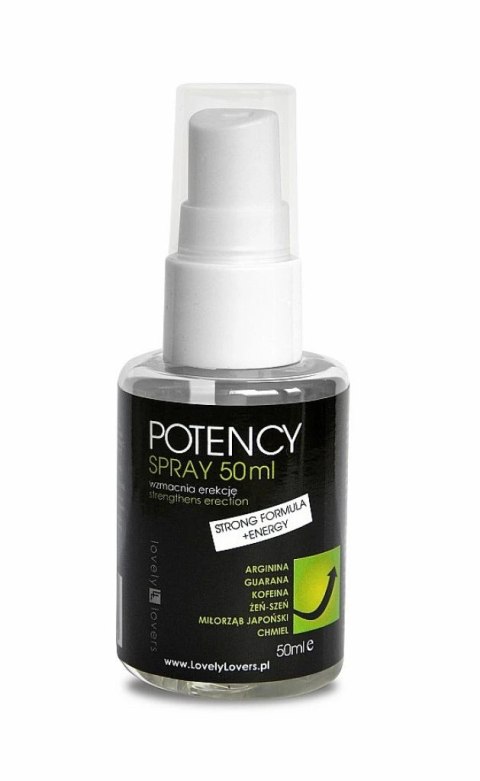 Lovely Lovers Potency Spray 50 ml - Formuła z Guaraną i Kofeiną