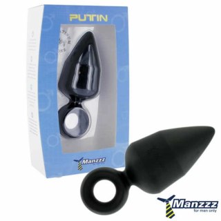 ManzzzToys Putin Black - duży korek silikonowy, czarny, 12 cm