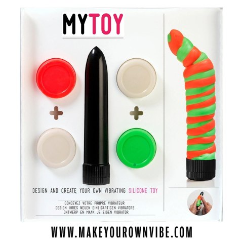 MyToy Vibrator Kit Orange & Green - Zestaw kreatywny, silikonowy, 13,3 cm