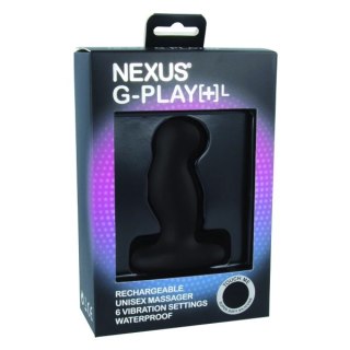 Nexus G-Play+ Large Black - Wibrujący korek anatomiczny, 6 trybow