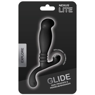 Nexus Glide Black - anatomiczny masażer prostaty z kulką stalową, 11,5 cm