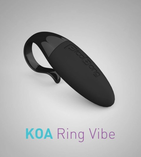 Picobong Koa Black - elastyczny pierścień wibrujący, 98x44x28mm