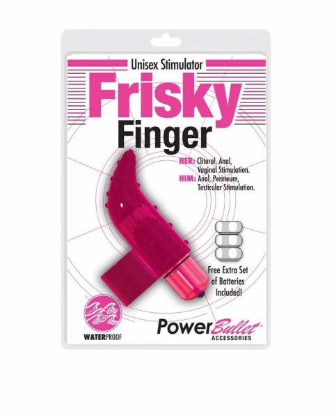 PowerBullet Frisky Finger Pink - miniaturowy masażer na palec wodoodporny