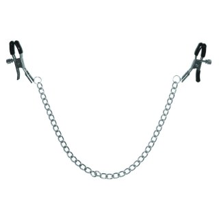 S&M Chained Nipple Clamps - zaciski z łańcuszkiem, regulacja nacisku