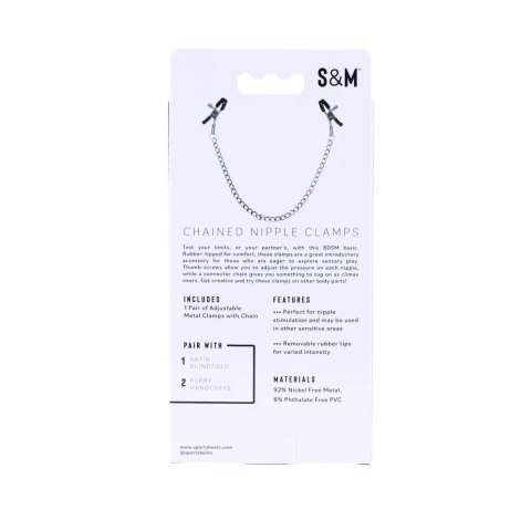 S&M Chained Nipple Clamps - zaciski z łańcuszkiem, regulacja nacisku