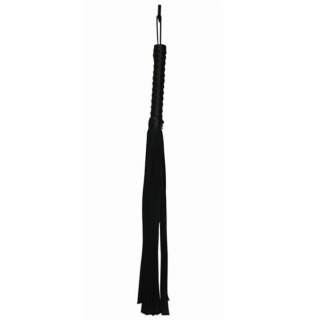 S&M Flogger Black - skorzany pejcz z wygodną rączką, 61 cm
