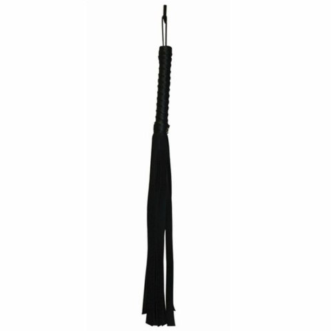 S&M Flogger Black - skorzany pejcz z wygodną rączką, 61 cm