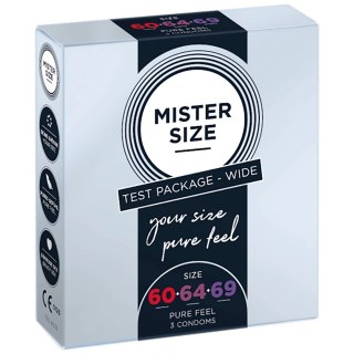 Mister Size Pure Feel Zestaw Testowy Prezerwatyw 60/64/69 mm 3 szt.