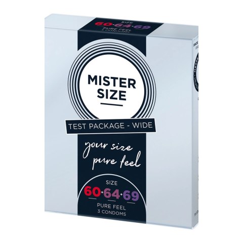 Mister Size Pure Feel Zestaw Testowy Prezerwatyw 60/64/69 mm 3 szt.
