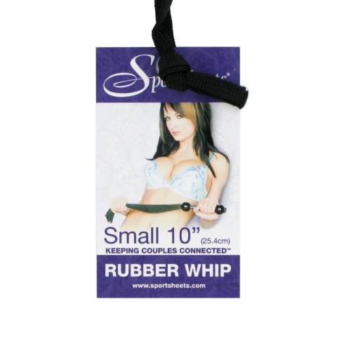 S&M Small Rubber Whip Black - wytrzymały bat gumowy 25 cm